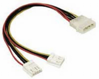 Power Splitter Cable 4 pin Molex to 2 x 4 pin Floppy Style
