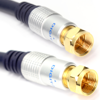 Pure HQ OFC Satellite F Connector Plug to Plug OFC Gold 2m