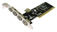 NewLink USB 2.0 Hi-Speed 4+1 Port Host PCI Expansion Card