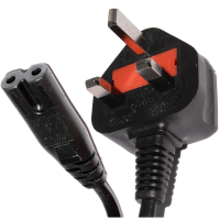 Power Cord UK Plug to Figure 8 Fig of 8 Lead Cable C7 10m