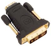 HDMI Female Socket to DVI-D Male Plug Adapter Converter GOLD