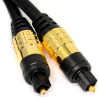 Black Gold TOS Link TOSLink Optical Digital Audio Cable 6mm Lead 2m