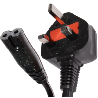 Power Cord UK Plug to Figure 8 Fig of 8 Lead Cable C7  3m