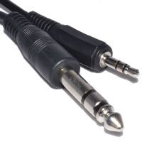 3.5mm Stereo Jack Plug to 6.35mm Stereo Jack Plug Cable 1.8m