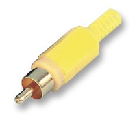 Phono Gold Plug End Yellow Gold Solderable Connection Male [10 PACK]