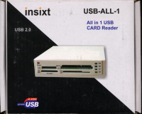 Insixt 3.5 inch USB Internal Card Reader in BEIGE SD/CF/SM/MMC/xD