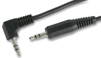 3.5mm Stereo Jack to 3.5mm Right Angled Jack Cable Lead 2m