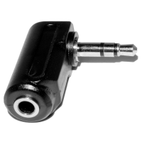3.5mm Stereo Jack Socket to 3.5mm Jack Plug Right Angle Adapter