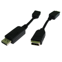 HDMI Female Socket To DisplayPort Male Plug Adapter Cable 7cm