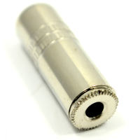 3.5mm Stereo Jack Soldering Socket Metal Body Shielded Chrome