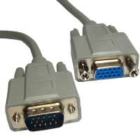 VGA HD15 Male To HD15 Male Cable Lead Grey 2m