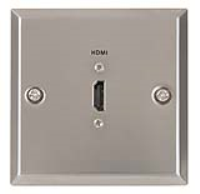 HDMI Steel Wall Plate Mount Faceplate HDMI Socket (Chrome Like)