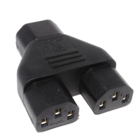 IEC Splitter Plug Y Adapter Socket to 2 x Plugs