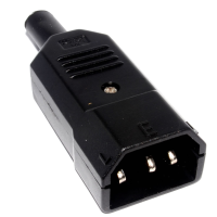 IEC C14 3 Pin Male Rewireable Plug 250 Volts 10 Amps 250V 10A