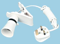 Clip On Lamp Light on a Extension Lead Max 60W 2m Cable