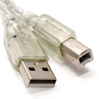 PRO-SIGNAL Clear USB 2.0 Hi-Speed A to B Cable Lead For Printers 2m