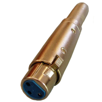 6.35mm Mono Jack Socket to Female XLR Socket Adapter Nickel