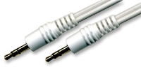 3.5mm Stereo Jack Plug to 3.5mm Stereo Jack Plug Cable White 2m