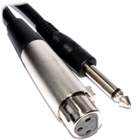 6.35mm Mono Jack Plug to XLR Socket Cable Nickel 3m