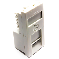 CAT6 RJ45 Patch Cable Module Keystone with Name Plate in White