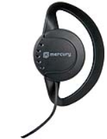 Mercury Single Mono Security Headphone Earpiece 3.5mm Mono Jack 1.1m
