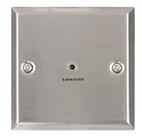 Flush Mount Steel Wall 3.5mm Audio Jack Socket Faceplate