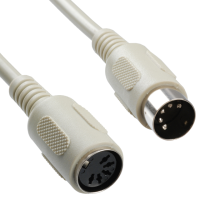 Male 5 Pin Din To Female 5 Pin Din MIDI Extension Coiled Cable Lead 2m
