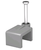 Grey 20 x 9mm Flat Cable Clips Secure Fastenings Cables
