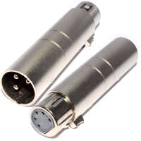 3 Pin Male XLR Socket to 5 Pin Female DMX Plug Adapter