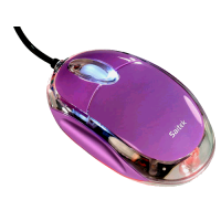 Saitek USB 2.0 Violet 3 Button Illuminated Optical Mini Mouse