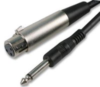 XLR Female Socket To 6.35mm Jack Plug Male Cable Lead 6m