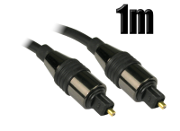 Black TOS Link TOSLink Optical Digital Audio Cable 5mm Lead 1m