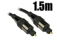 Black TOS Link TOSLink Optical Digital Audio Cable 5mm Lead1.5m