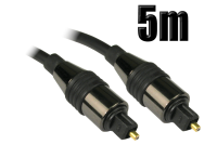 Black TOS Link TOSLink Optical Digital Audio Cable 5mm Lead  5m