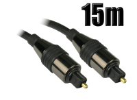 Black TOS Link TOSLink Optical Digital Audio Cable 5mm Lead 15m
