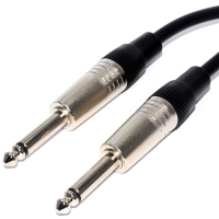 6.35mm Mono Microphone Patch Cable with Moulded Ends 1m