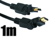 HDMI 1.4 Swivel Rotatable Ends High Speed Cable With Ethernet 3D TV 1m