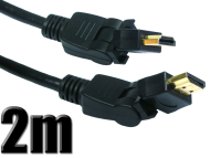 HDMI 1.4 Swivel Rotatable Ends High Speed Cable With Ethernet 3D TV 2m