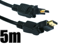 HDMI 1.4 Swivel Rotatable Ends High Speed Cable With Ethernet 3D TV 5m