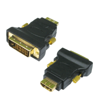 HDMI Female Socket to DVI-D 25 Pin Male Plug Converter Gold