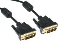 DVI-D 18+1pin Male-Male Cable Digital Video Lead With Ferrites 2m GOLD