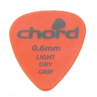 Chord Easy Grip 0.6mm Light POM Plectrum Red Guitar Pick (50 Pack)