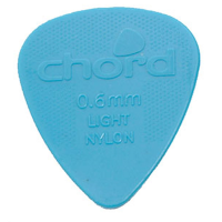 Chord Easy Grip 0.6mm Light Nylon Blue Guitar Picks (50 Pack)
