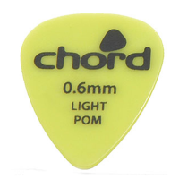 Chord Easy Grip 0.6mm Light POM Plectrum Green Guitar Pick (10 Pack)