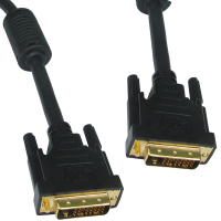 DVI-D Dual Link with Ferrite Cores Male to Male Cable Gold 3m