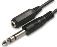 3.5mm Stereo Jack Socket to 6.35mm Stereo Jack Plug 1.8m