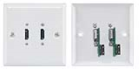 HDMI Double Wall Plate Faceplate Twin Socket For HDMI Cables White