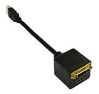 HDMI Male to 1x DVI-D & HDMI Female Socket Adapter Splitter Cable 20cm