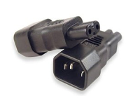 IEC Female Socket C14 to Figure of 8 Eight Male C7 Plug Adapter