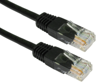 Black Network Ethernet RJ45 Cat5E-CCA UTP PATCH 26AWG Cable Lead  2m
